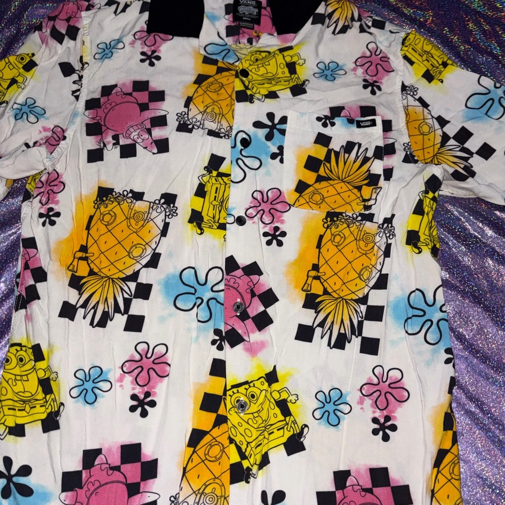 Vans Spongebob Squarepants Button Up - image 4